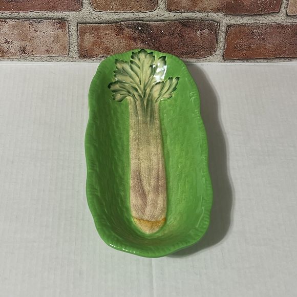 Beswick Ware Ceramic Celery Dish Boat #220 Made in England Green Basket Weave - Picture 3 of 17